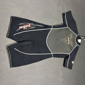 Jobe Mens Shorty Wetsuit Size 12 Black/Grey Neoprene Back Zipper Sportswear